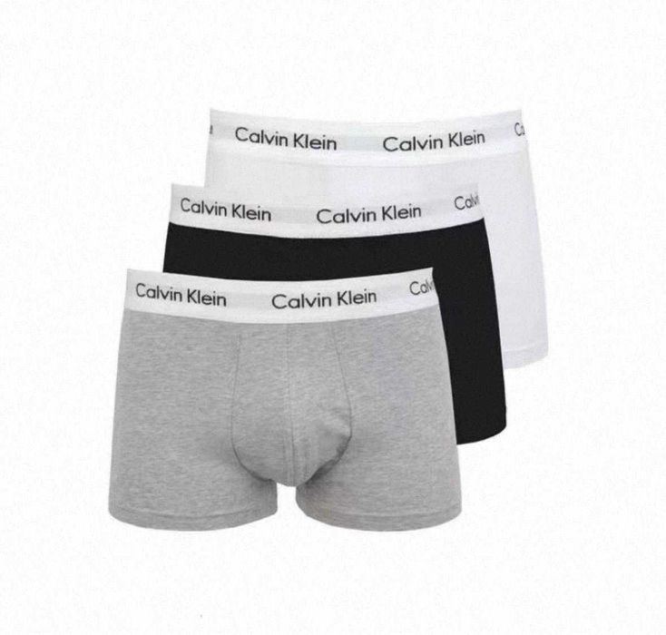 ОРИГінал труси боксери Calvin Klein набір 3 шт чорні, білі, сірі M, L