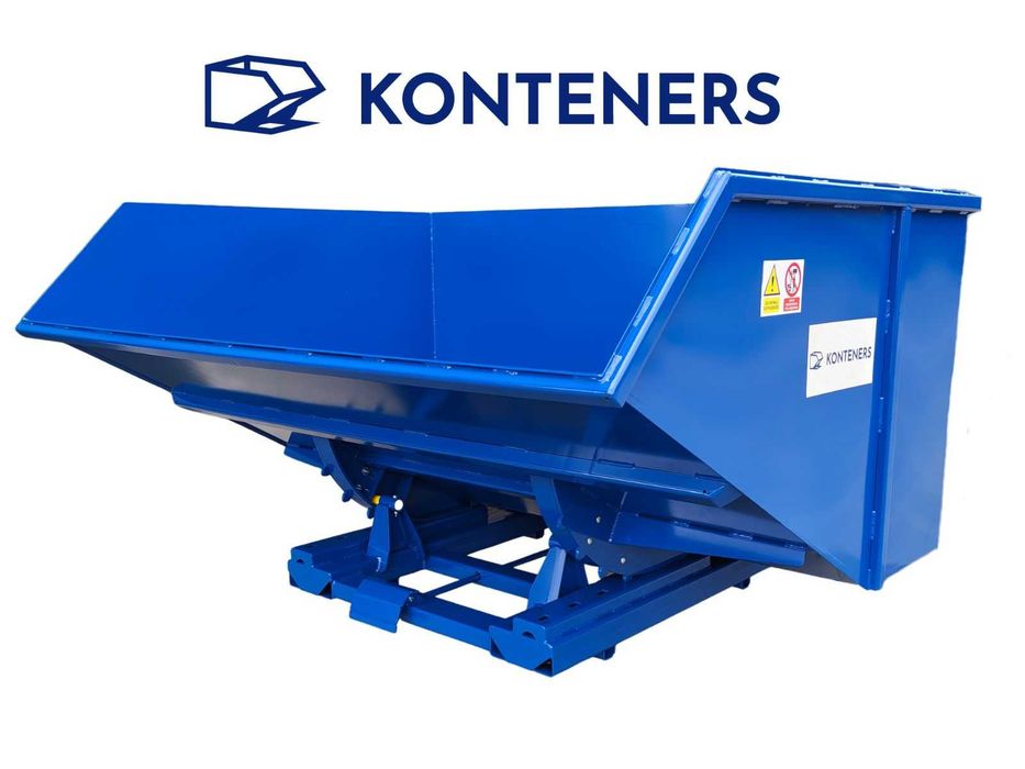 Kontener samowyładowczy Koleba 2m3 2000L piasek/beton/gruz/drewno/ koliba/ koleba/ mulda na widły do wózka widłowego