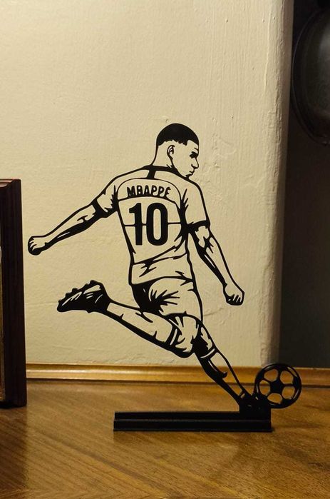 pack trio silhuetas 3d cristiano ronaldo messi mbappé