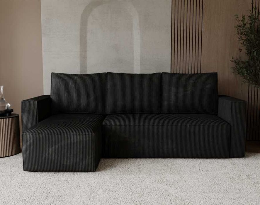 Narożnik kanapa NOYO 230 cm funkcja spania rogówka pojemnik bonel