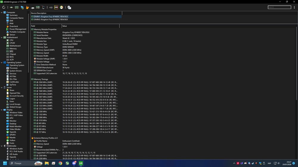 Оперативна пам'ять ОЗУ ОЗП Kingstone Renegade DDR4 4x8 Gb 4600 Mhz 1.5