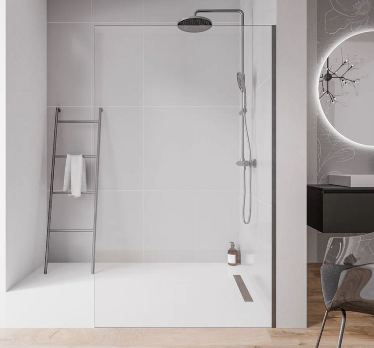 Divisória Duche - Walk-In 10mm Nano vidro transparente (NOVO)
