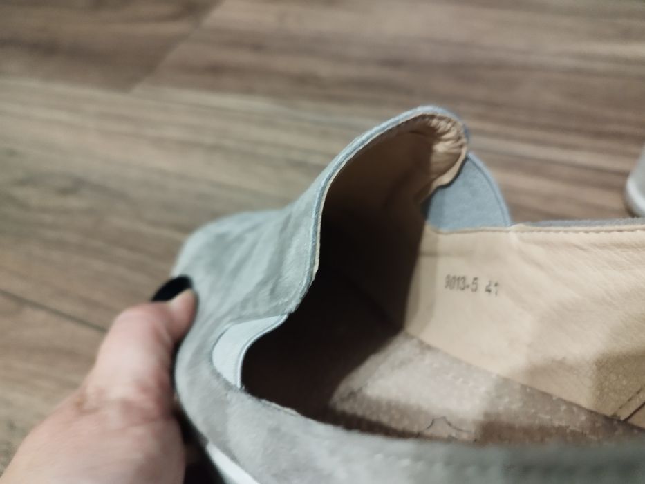 Szare buty na koturnie rozm 41