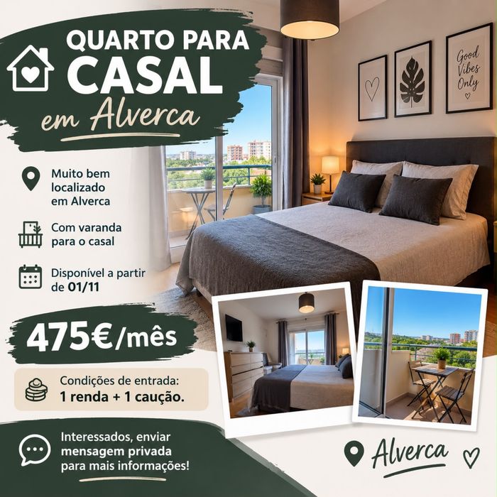 Quarto para casal com varanda – ALVERCA
