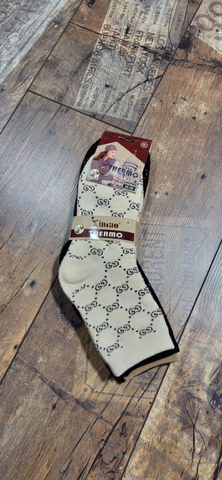 4 pary grube skarpety damskie jak kaszmir logo uni 35-38