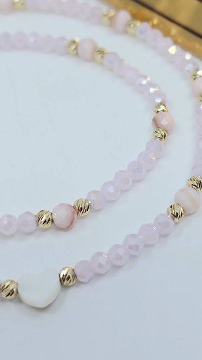 Złoty łańcuszek choker z elementami złota próba 585 14k