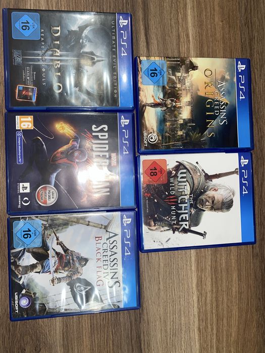 PS4 500GB | 2 Pady | 5 HITÓW (Wiedźmin, Spider-Man, Diablo,) | Zadbana