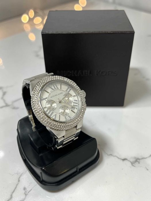 Michael kors MK5634 Camille srebrny | damski zegarek | full set | cyrkonie | elegancki