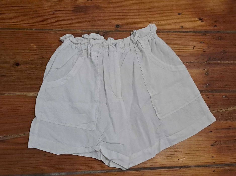 Calções brancos linho Zara 10 anos