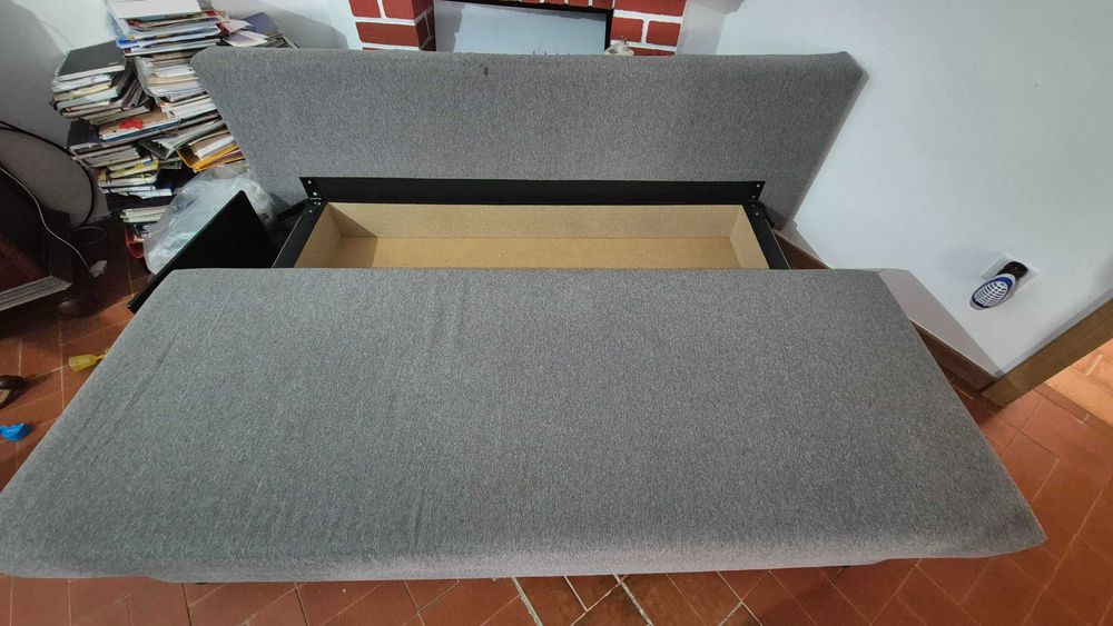 ÄLVDALEN
Sofá-cama 3 lugares, Knisa bege acinzentado