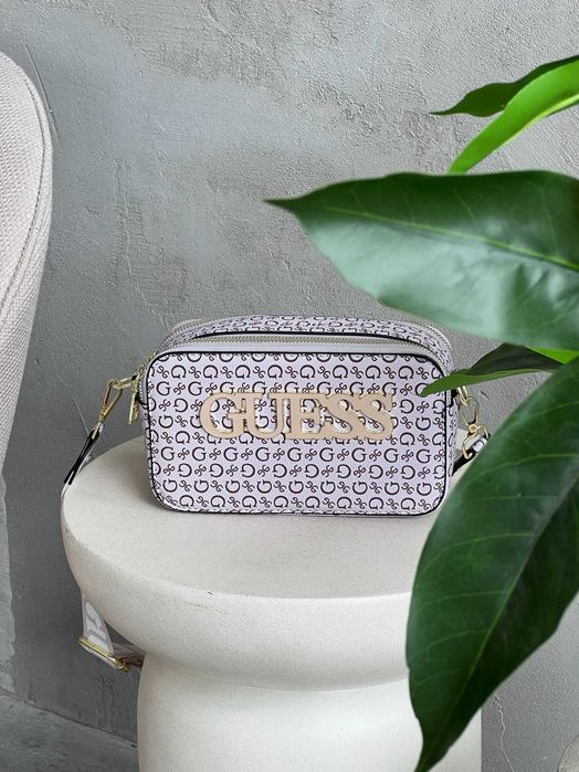 Сумка женская Guess через плечо кросс боди на широком ремне Гесс