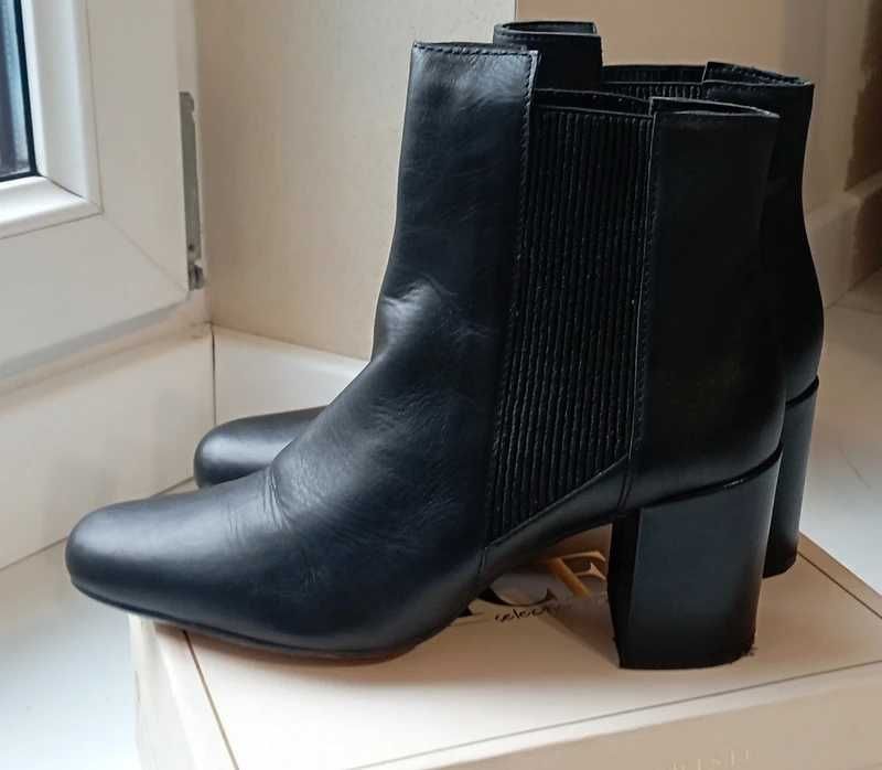 Skóra naturalna, Sztyblety, Botki Zara Women, r.37,