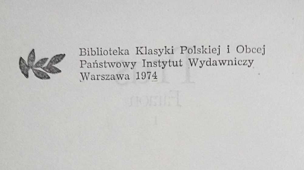 B. Prus "Faraon" Tom I II ERRATA 1974r