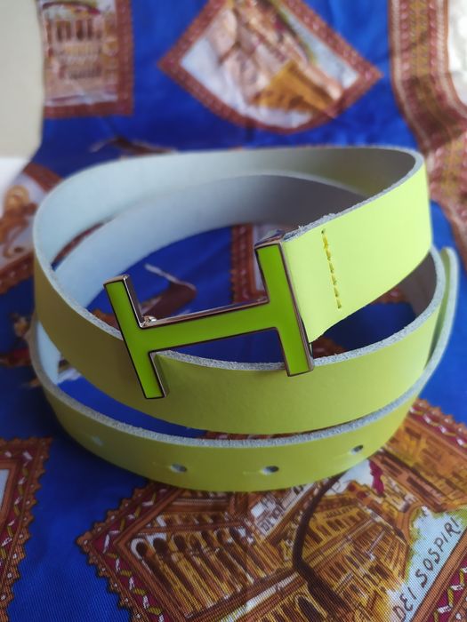 Шкіряний жіночий салатовий ремінь Weinmann кожаный женский ремень