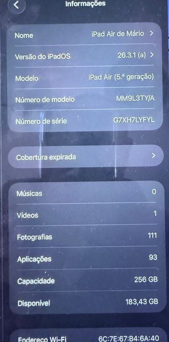 Apple iPad Air 5ª geração 256GB