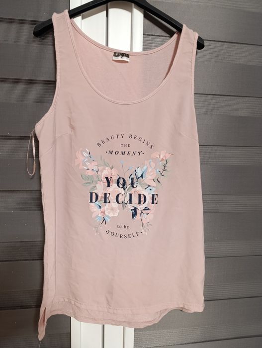 Bluzka M pudrowy róż