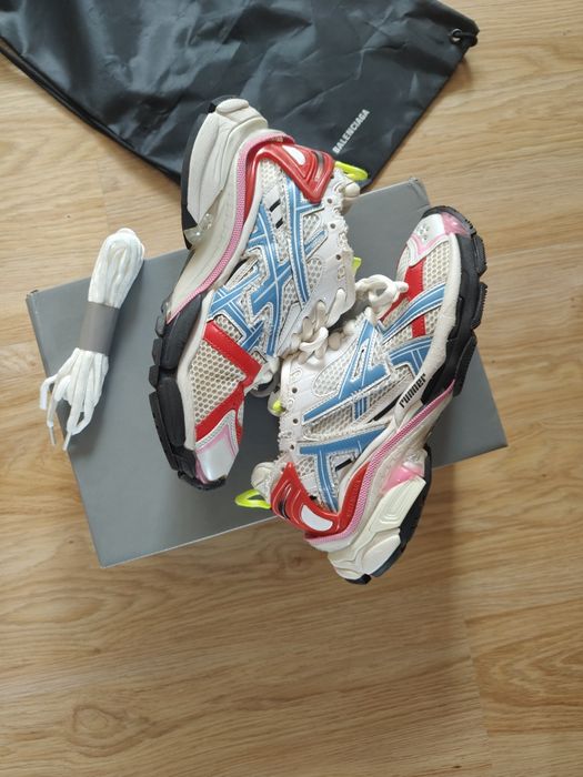 Buty Balenciaga Runner White Red Blue Pink