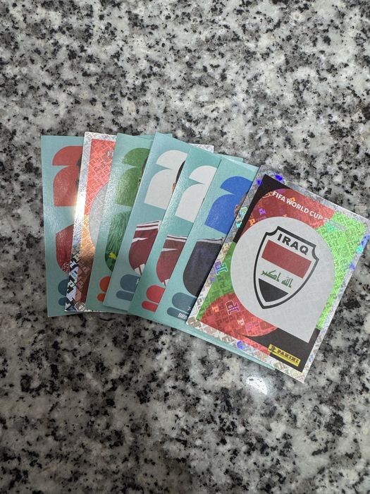 6 pacotes de 7 cartas do mondial
