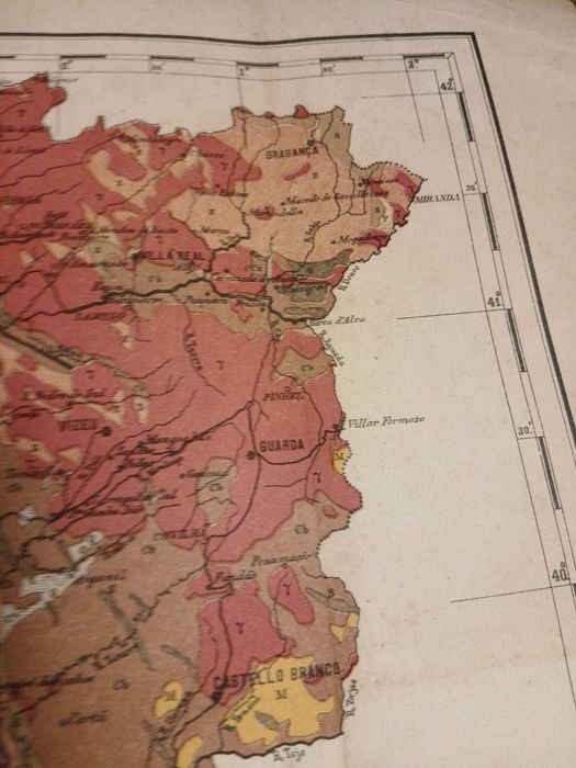 Mapa - Portugal, Esquisse Geologique (1900)