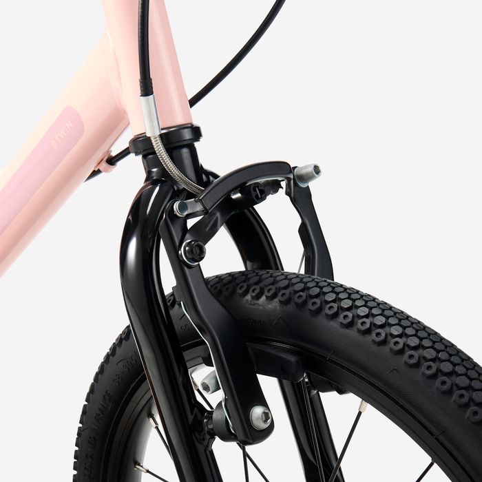 Bicicleta de Criança 16 polegadas 4-6 anos, DISCOVER 500 Rosa