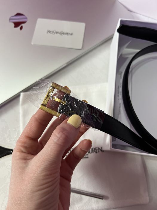 Ремень/пояс YSL Yves Saint Laurent Belt Gold 2.0 Ив Сен Лоран премиум