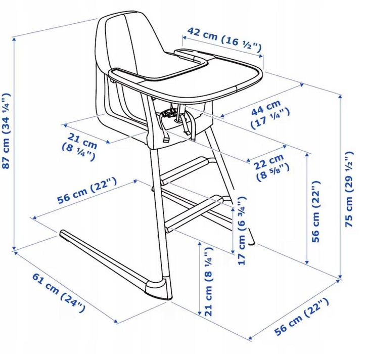 Krzesełko do karmienia IKEA Langur – stan bardzo dobry