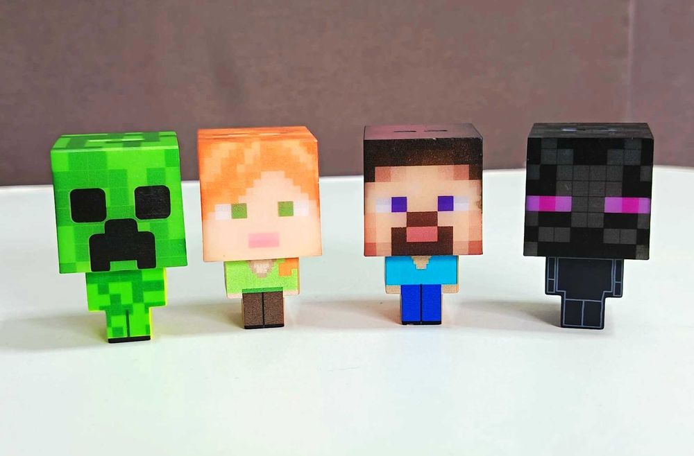 Porta-chaves Minecraft com luz (4 unidades)