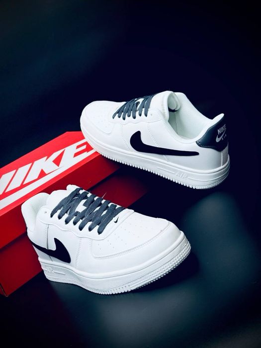Кожаные кросовки nike air force 1 мужские красовки найк форс весенние