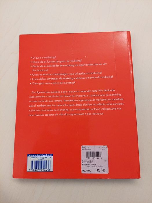 Livro "Marketing" de Aníbal Pires