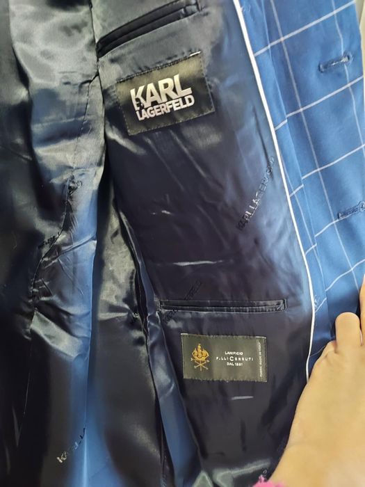 Sztos!Garnitur męski w kratę Karl Lagerfeld