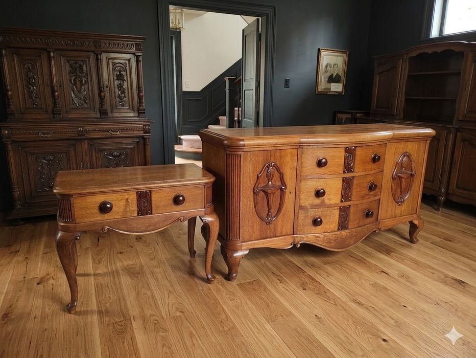 Komplet komoda + stolik kawowy w stylu ludwikowskim