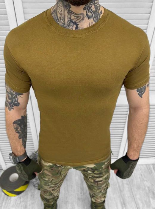 Тактична військова літня футболка хб койот 46-60р