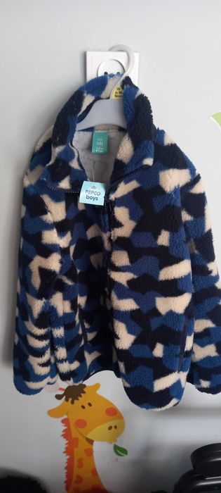 Kurtka bluza mis ciepla chopieca rozsuwana 122 moro nowa futerko