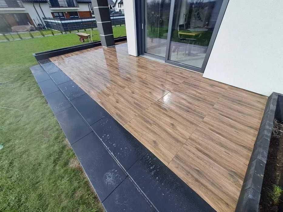 Płyta gresowa, GRES PATIO drewnopodobna 45x90x2 cm GOLIAT HIT drewno