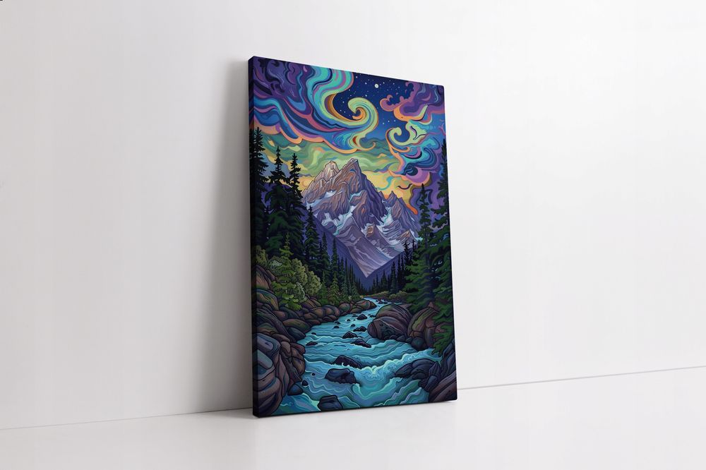 Obraz na płótnie: Malowniczy Górski Krajobraz 50x70 cm