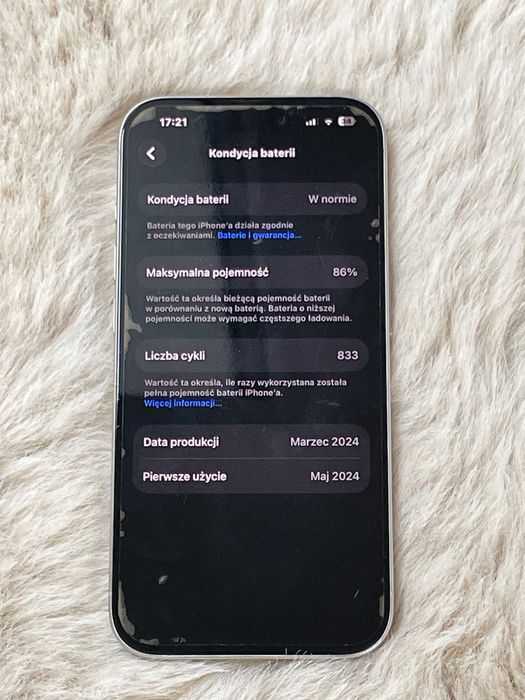iPhone 15 Pro 128GB - bardzo dobry stan -bateria 86%