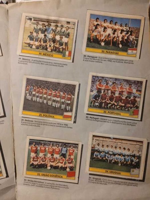 Raro álbum de cromos do campeonato do mundo de futebol de 86