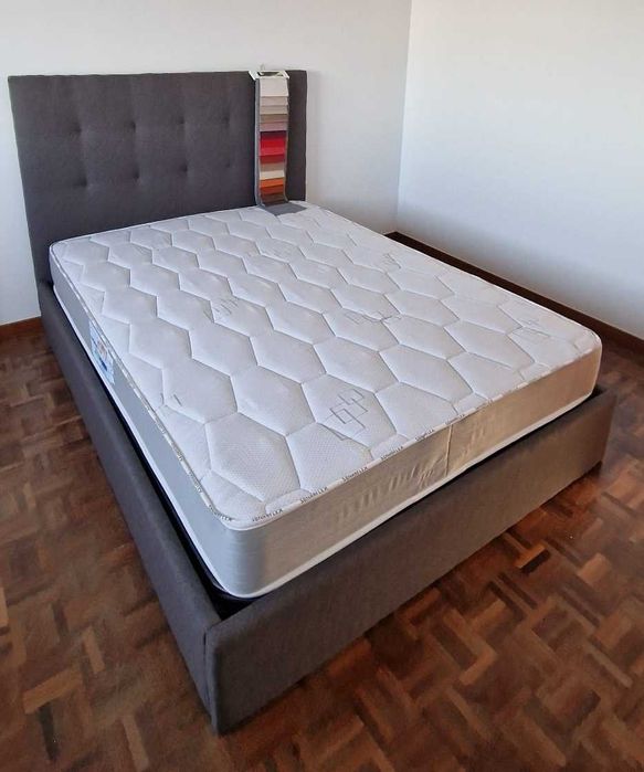 Camas de Casal Estofadas de Luxo 199€ Disp. em Várias Cores! 190x140m!