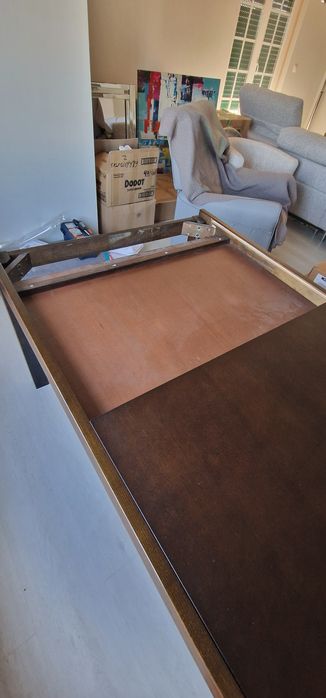Mesa 150cm pinho maciço wengué