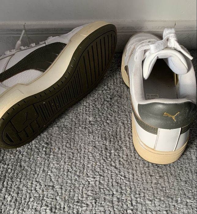 Sapatilhas Puma-Tamanho 44.5-Branco e Castanho-Usados