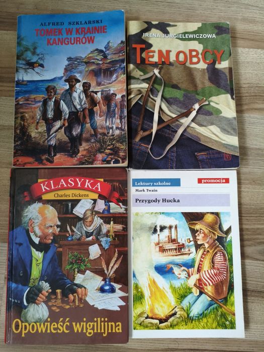 Klasa 6- zestaw lektur |  Dostawa gratis!  Opowieść wigilijna | Ten obcy | Tomek w krainie kangurów | Przygody Hucka