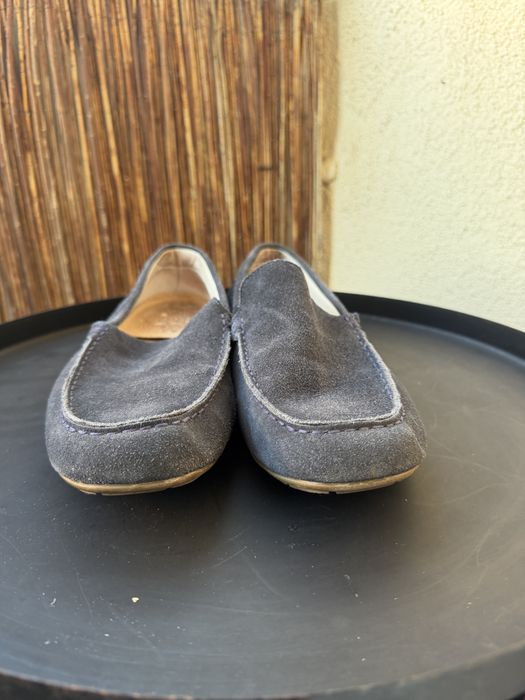 Buty męskie granatowe , skóra, rozm.42, mokasyny