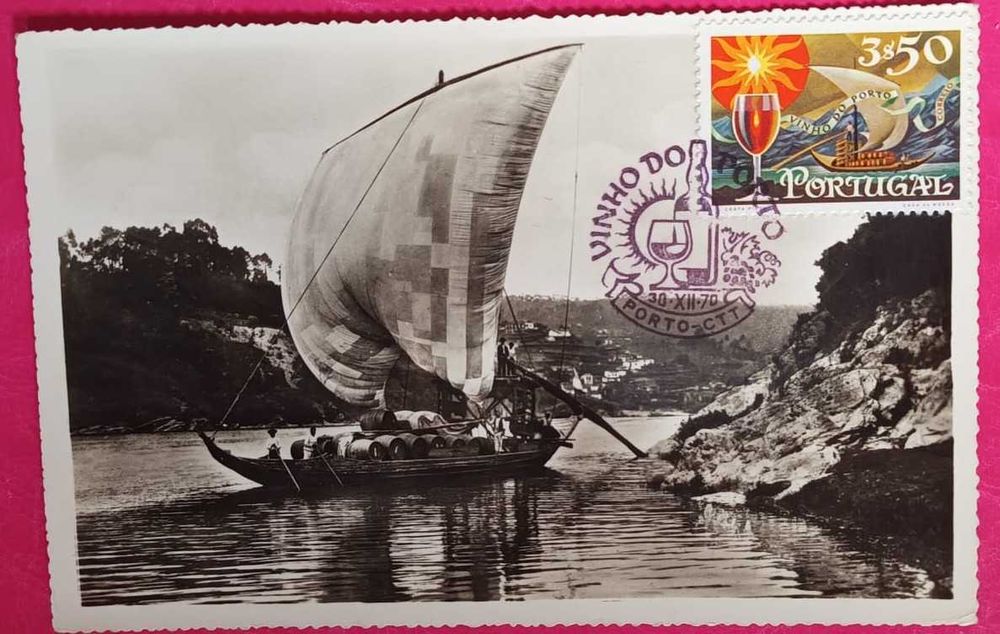 Postal Vinho do Porto com Selo