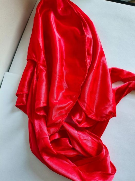 Chusta Durag bandana na głowę czerwona