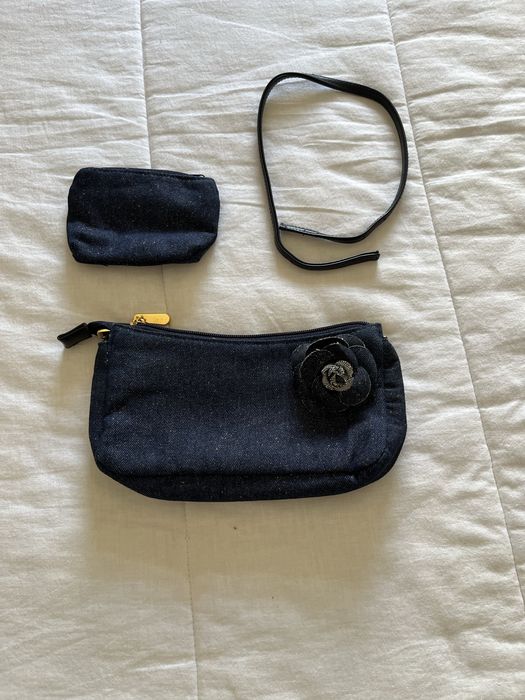 Pochete de ganga com brilho dourado