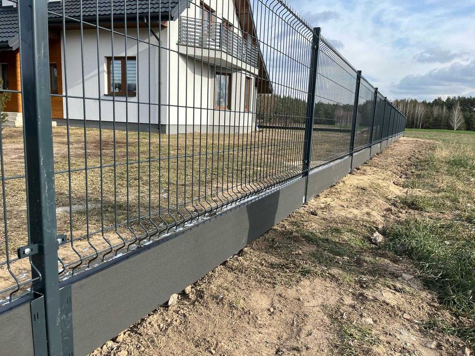 Najtaniej Ogrodzenie Panelowe ZESTAWY panel 3D słupek obejmy KOMPLET