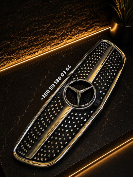 ОПТ Решітка радіатора Mercedes Vito Viano W639, W639 рестайлінг, W447 Решетка Віто grill передня тюнінг Мерседес Вито Виано хром накладка стайлінг