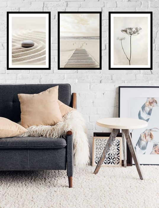 30x40 obrazy w ramie plakaty ramka MOST KAMIEŃ PIASEK NATURA BOHO