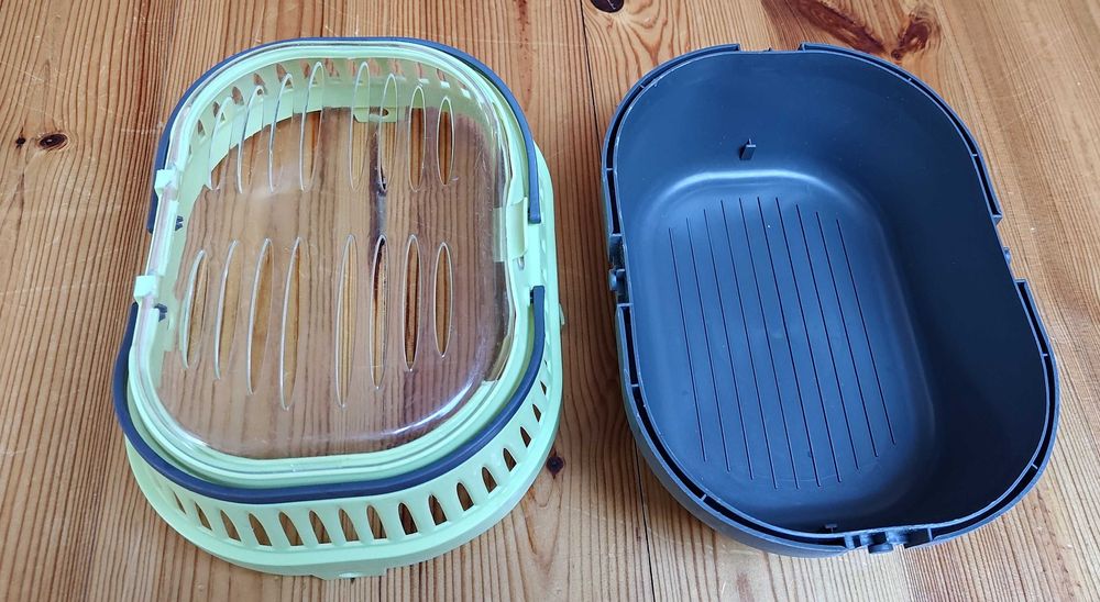 transporter dla gryzoni 22x17x14h. uszkodzony zatrzask