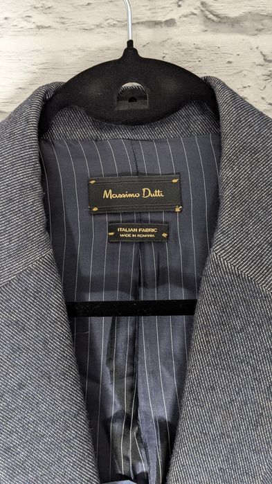 Massimo Dutti elegancka szara marynarka żakiet damski M